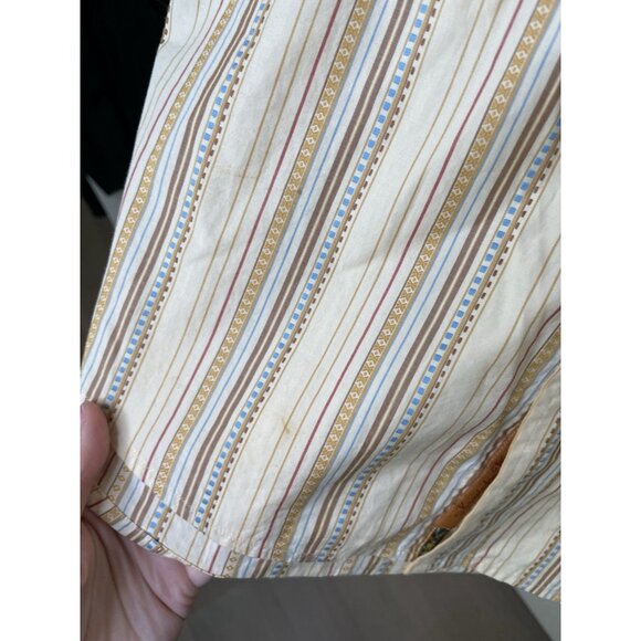 Robert Graham Mens Medium Yellow Striped Long Sleeve Button Down Shirt 2XL - Picture 3 of 11